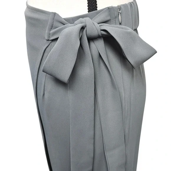 Halara Flex High Waisted Tie Side Wide Leg Work Pants, Medium Regular, Grey - Picture 7 of 13